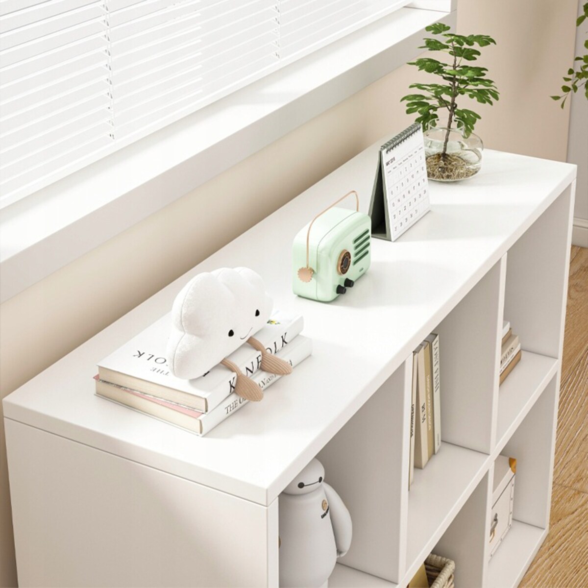 Regał otwarty komoda kostka 2x3 pojemny biały na książki biurowy nowoczesny