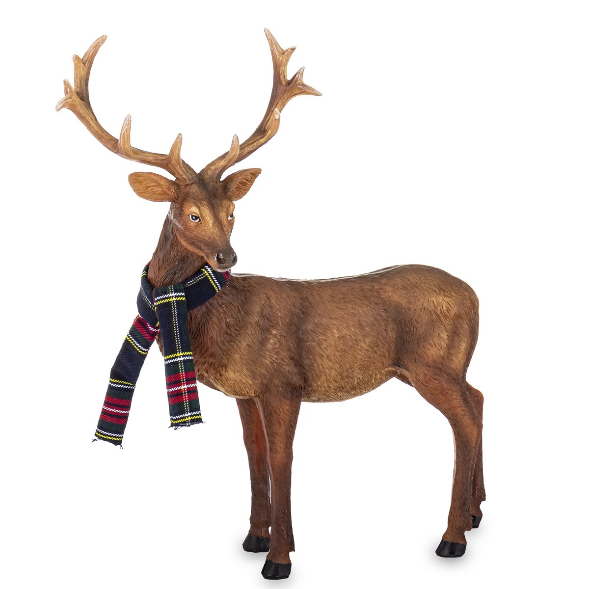 Figurka - jeleń w szaliku 31x27x10 cm HJORT brązowy