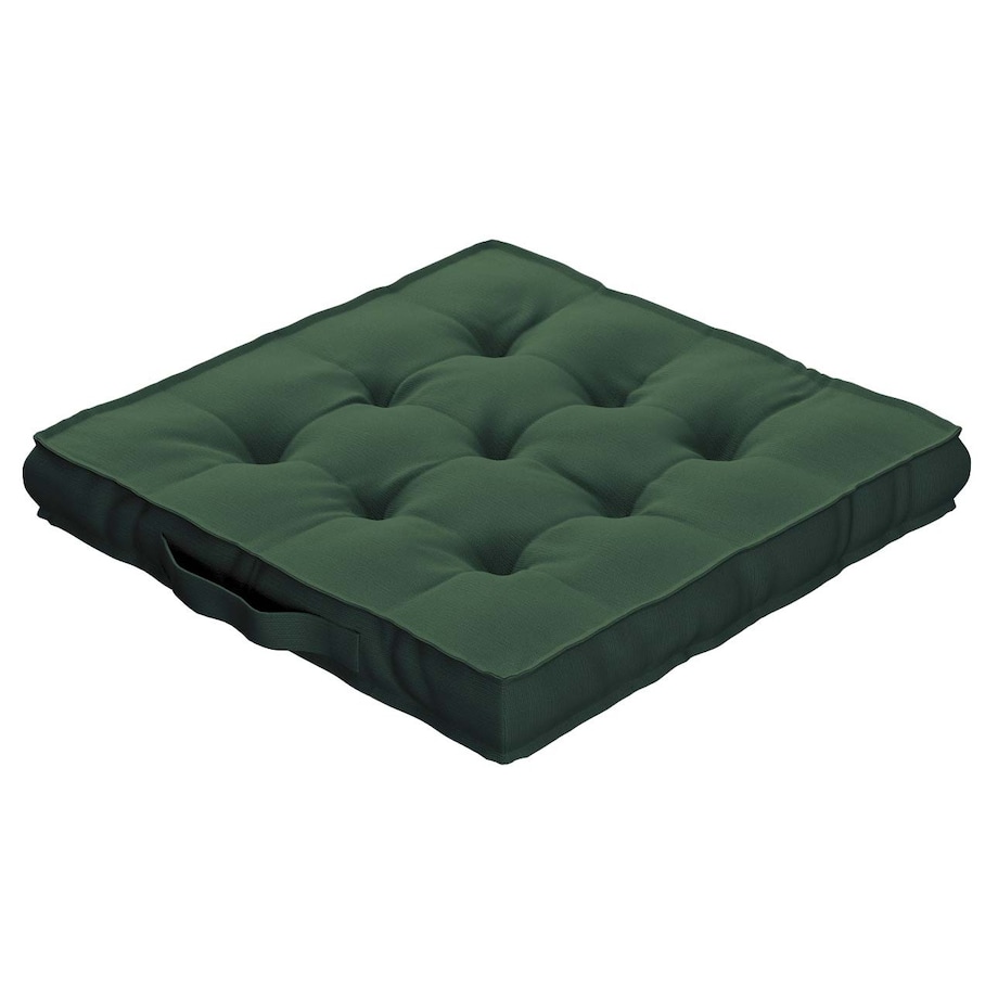 Poduszka na krzesło Kuba, forest green (zielony), 50 x 50 x 10 cm, Cotton Panama