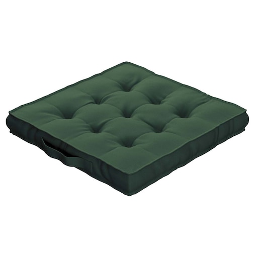 Poduszka na krzesło Kuba, forest green (zielony), 50 x 50 x 10 cm, Cotton Panama