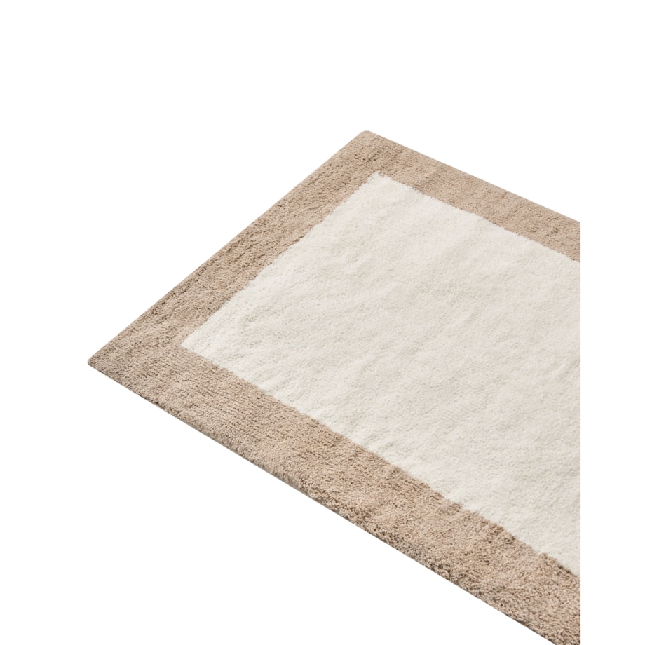 Dywanik łazienkowy KABRI Brązowy/ beżowy 60 x 90 cm Bawełna