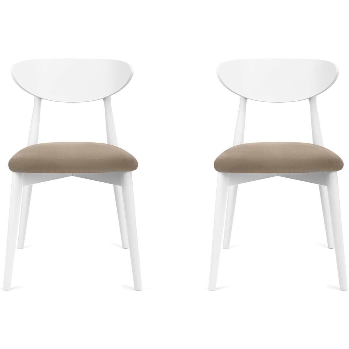 KONSIMO RABI drewniane krzesła 2 sztuki buk beżowy welur