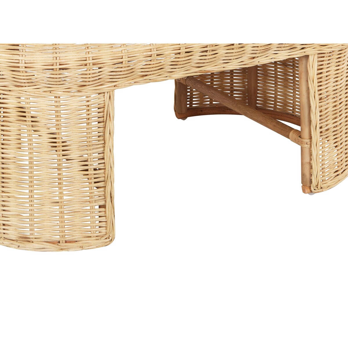 Stół ogrodowy 96 x 60 cm Rattan Naturalny LIVADEIA