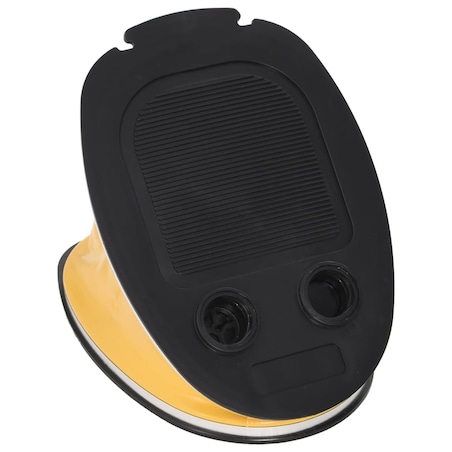 vidaXL Pompka nożna, 26x18 cm, PP i PE, szaro-żółta