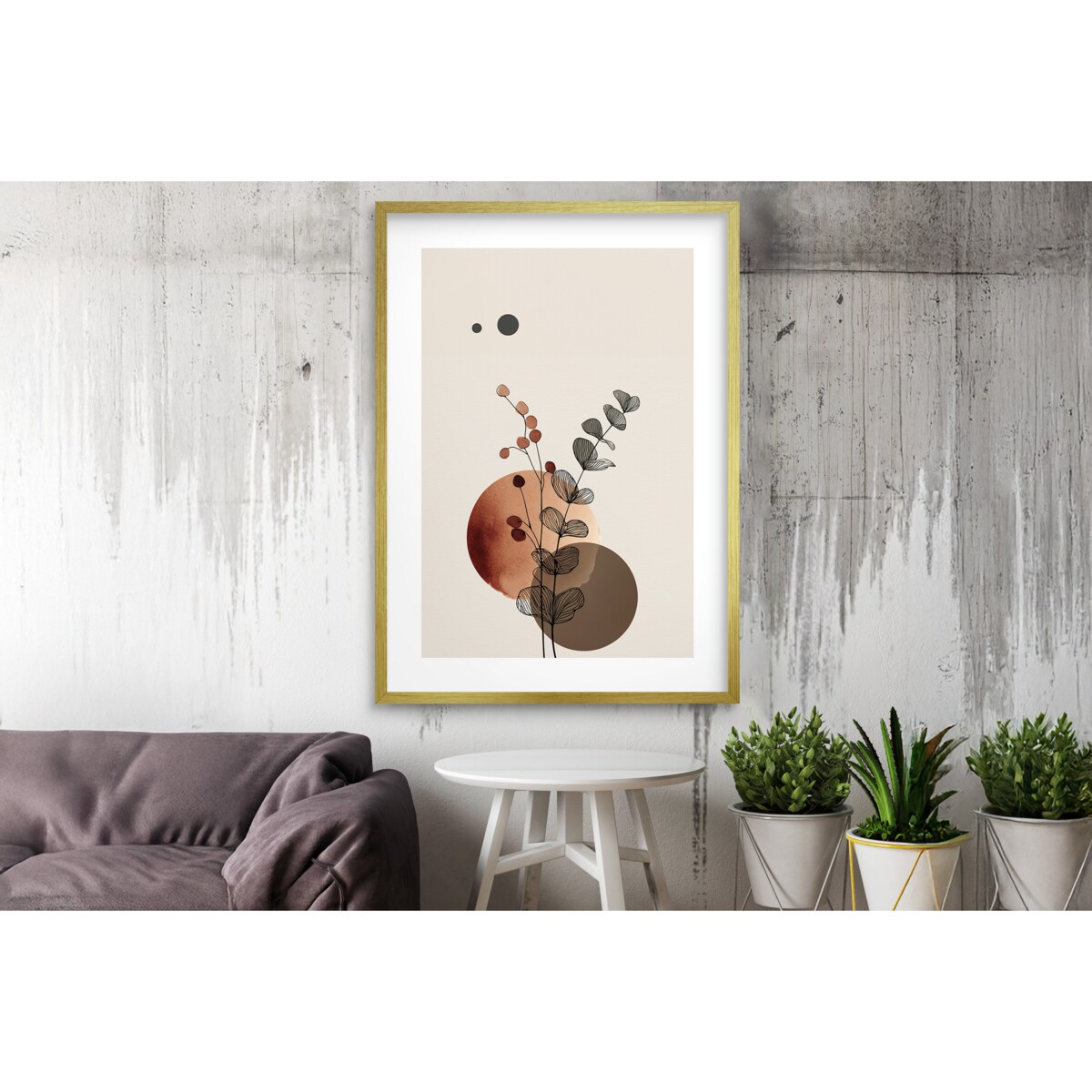 Beżowe Plakaty na ścianę Obrazy ścienne do salonu sypialni 50x70