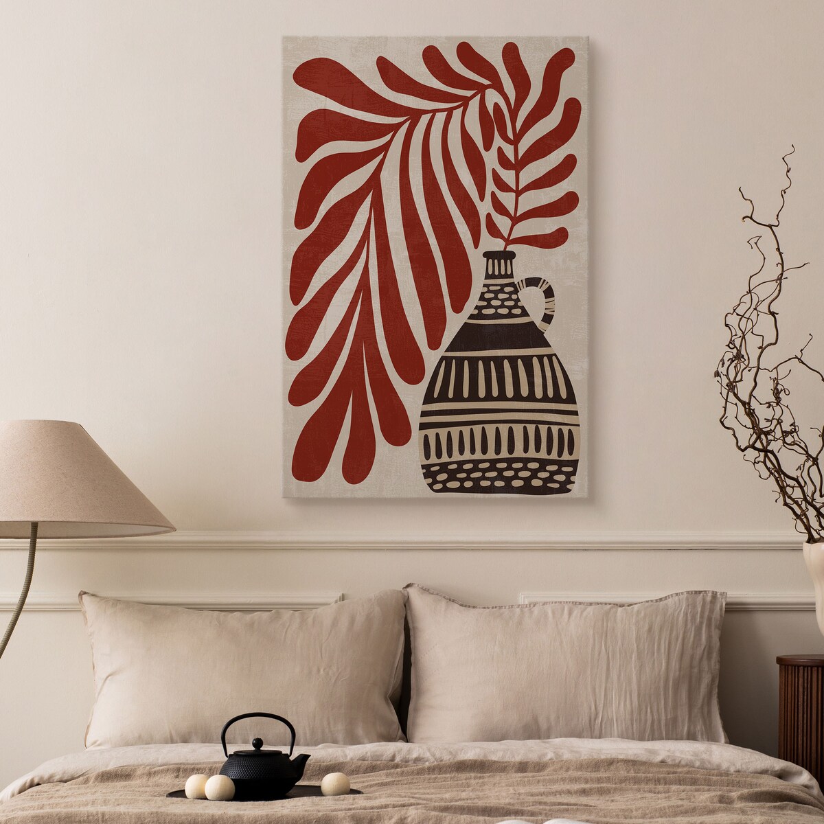 Obraz Azteckie Wzory Rośliny W Stylu Boho 80x120cm