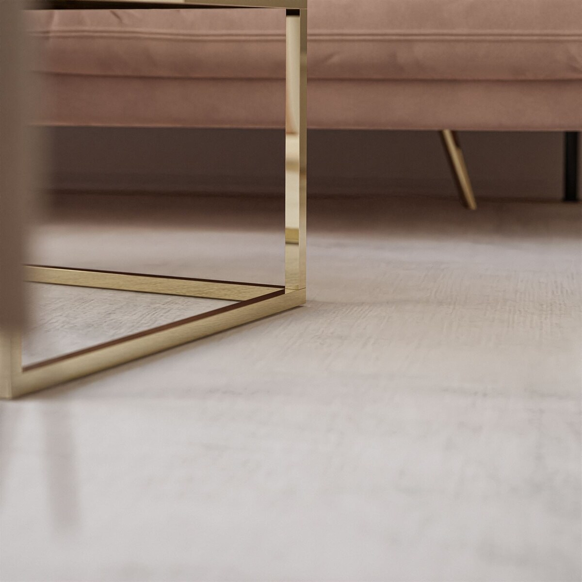 Stolik kawowy YOSHI 2w1 złoty chrom czarny połysk