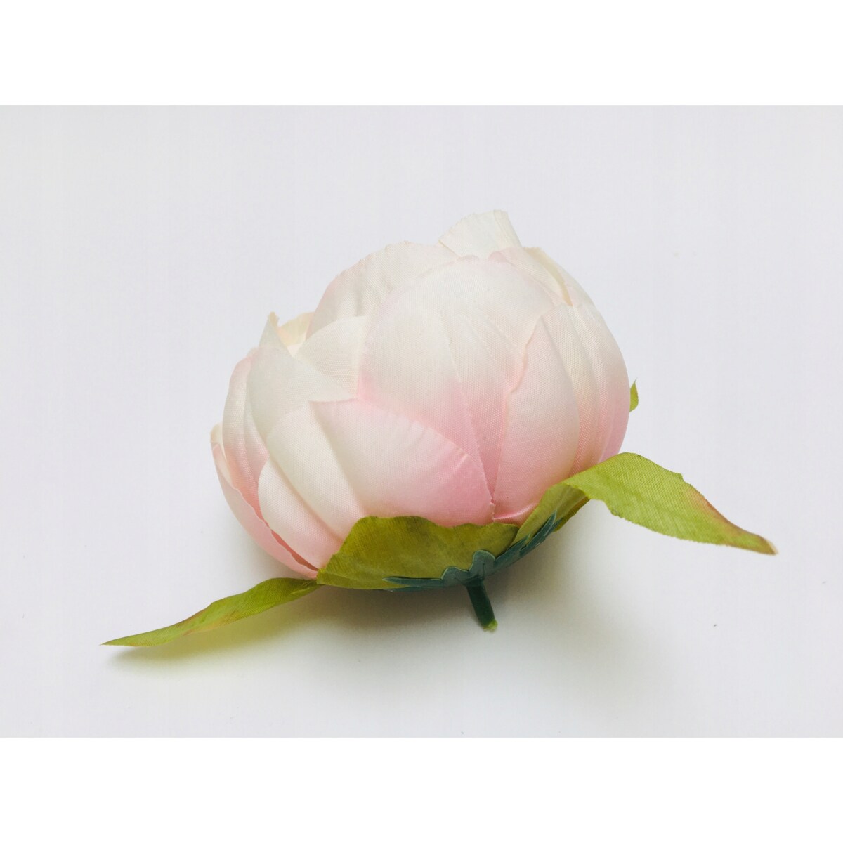 KWIATY sztuczne piwonia KREMOWA główka do stroika wiązanki cmentarz grób