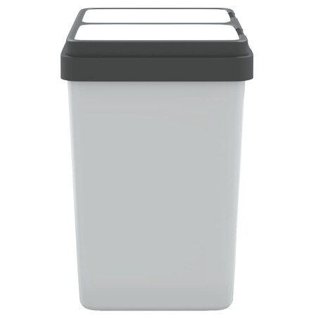 vidaXL Podwójny kosz na śmieci, biały, 2x25 L