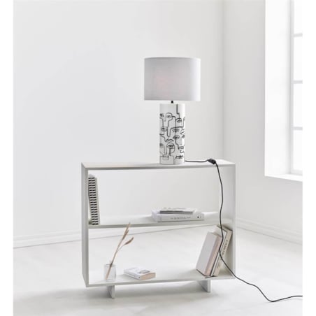 Nowoczesna lampa nocna Family na szafkę nocną biała czarna