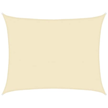 vidaXL Żagiel przeciwsłoneczny, 160 g/m², kremowy, 6x7 m, HDPE