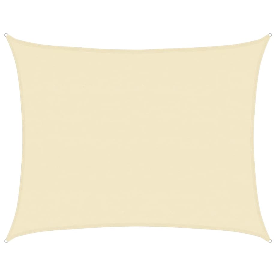 vidaXL Żagiel przeciwsłoneczny, 160 g/m², kremowy, 6x7 m, HDPE