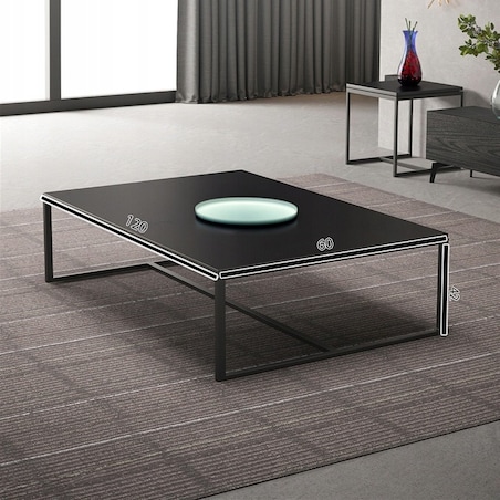 Ława stolik kawowy nowoczesny prostokątny 120 cm czarny industrialny loft