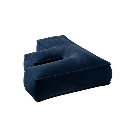 Poduszka literka F, granat, 35x40cm, Posh Velvet