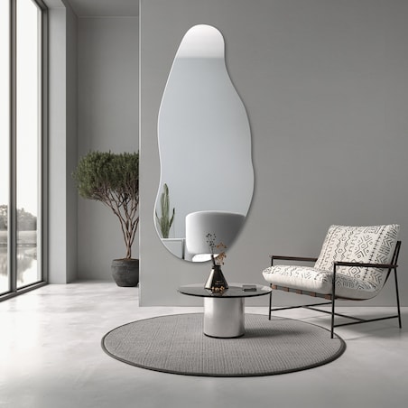 Dekoracyjne lustro o organicznym kształcie - BARYT