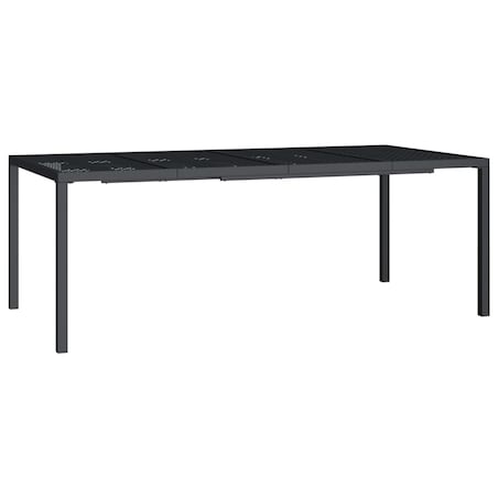 vidaXL Stół ogrodowy, antracytowy, 200x100x72 cm, stal
