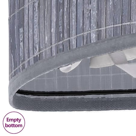 vidaXL Bambusowy kosz na pranie, narożny, szary, 60 L