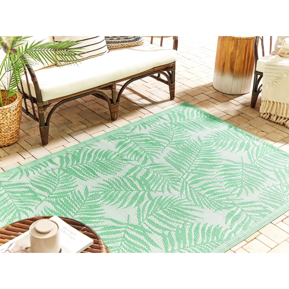 Dywan zewnętrzny 120 x 180 cm zielony KOTA