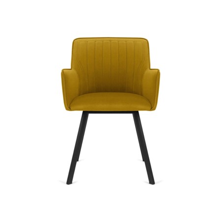 KONSIMO PYRUS welurowe krzesła 2 sztuki  żółte