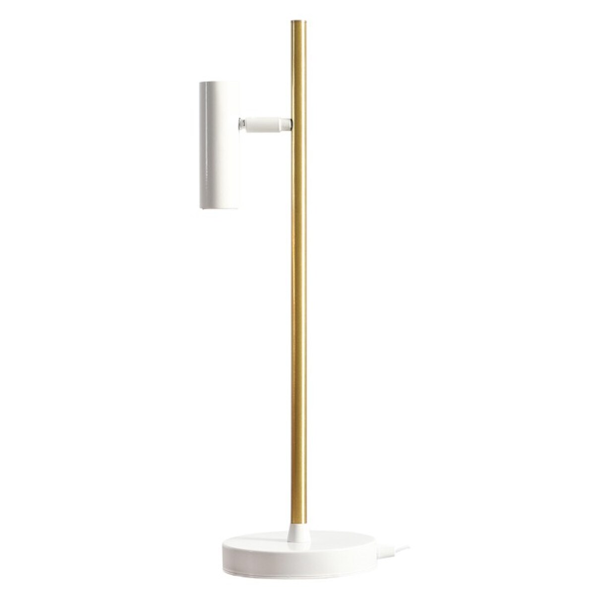 Stołowa lampa biurkowa TREVO 1097B40 Aldex regulowana lampka stojąca biała mosiądz