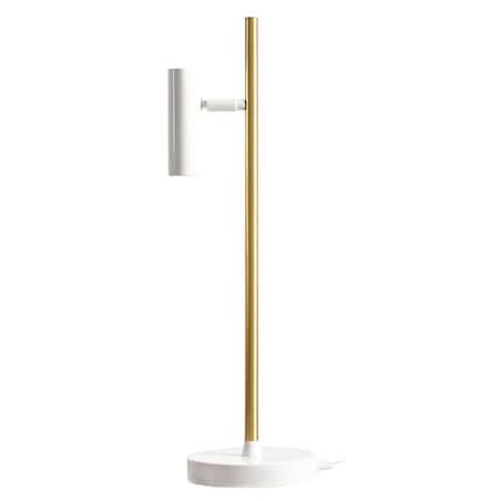 Stołowa lampa biurkowa TREVO 1097B40 Aldex regulowana lampka stojąca biała mosiądz