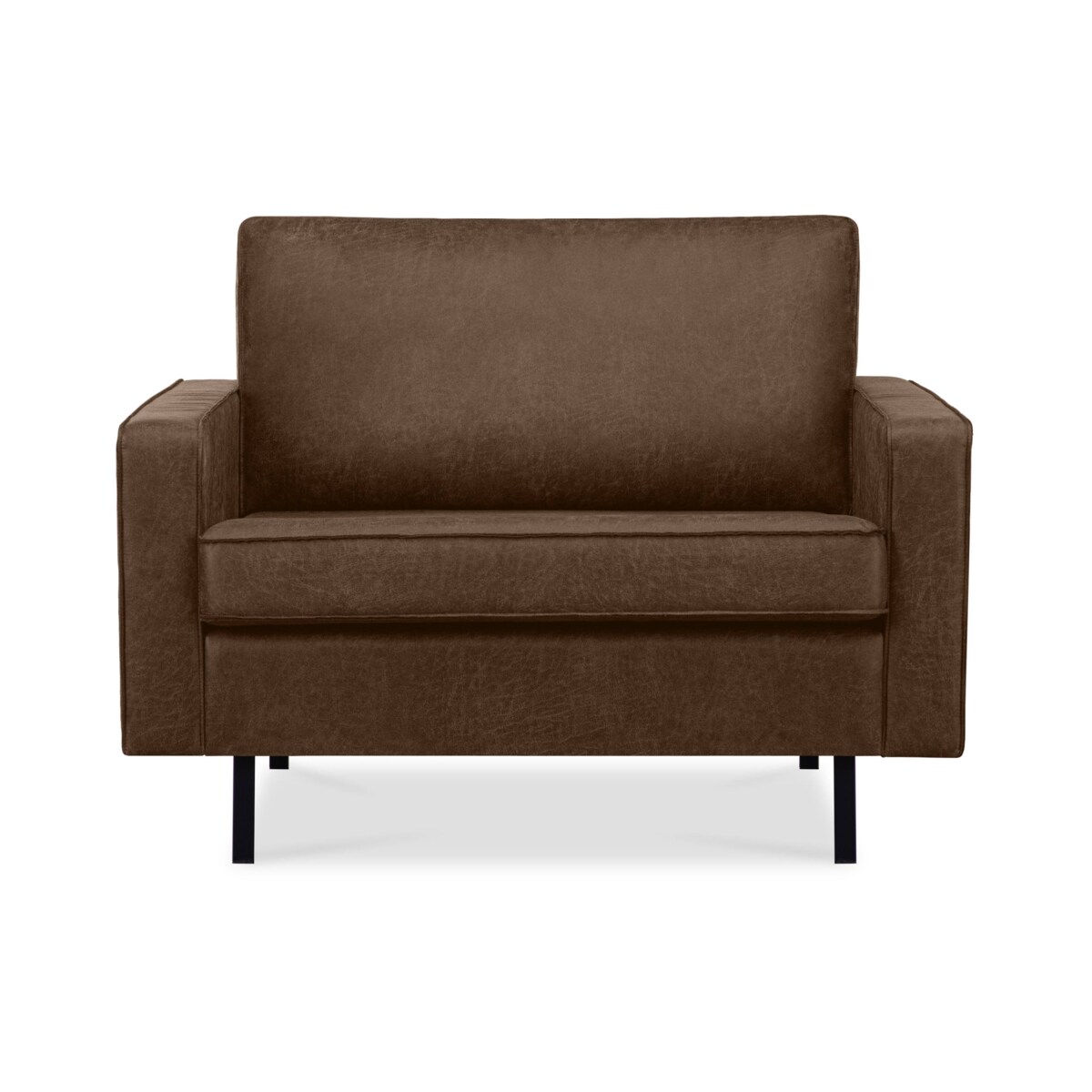 KONSIMO INVIA Nowoczesny fotel w stylu loft kolor ciemnobrązowy