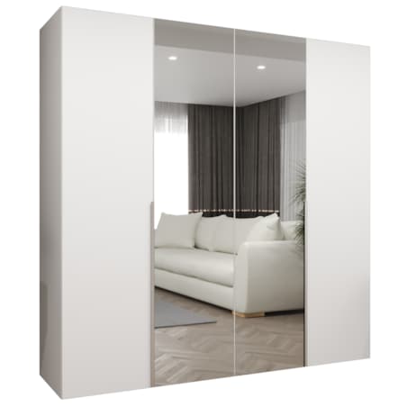Szafa uchylna otwierana ALICANTE 2 200 wys. 202 cm Biały + u. Kaszmir
