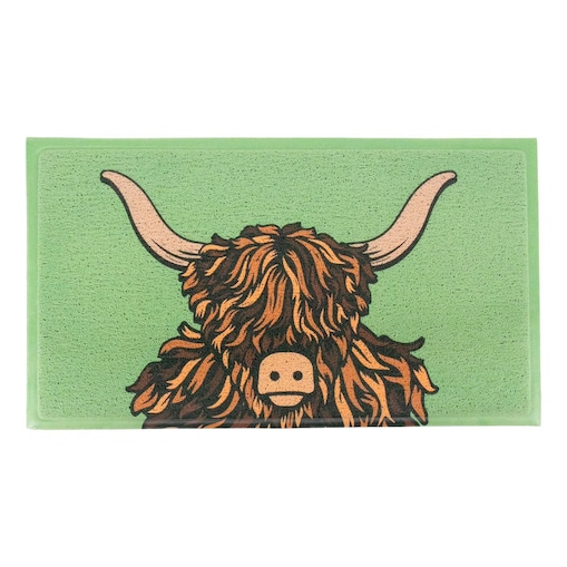 Wycieraczka Krowa rasy Highland - (70 x 40 cm)