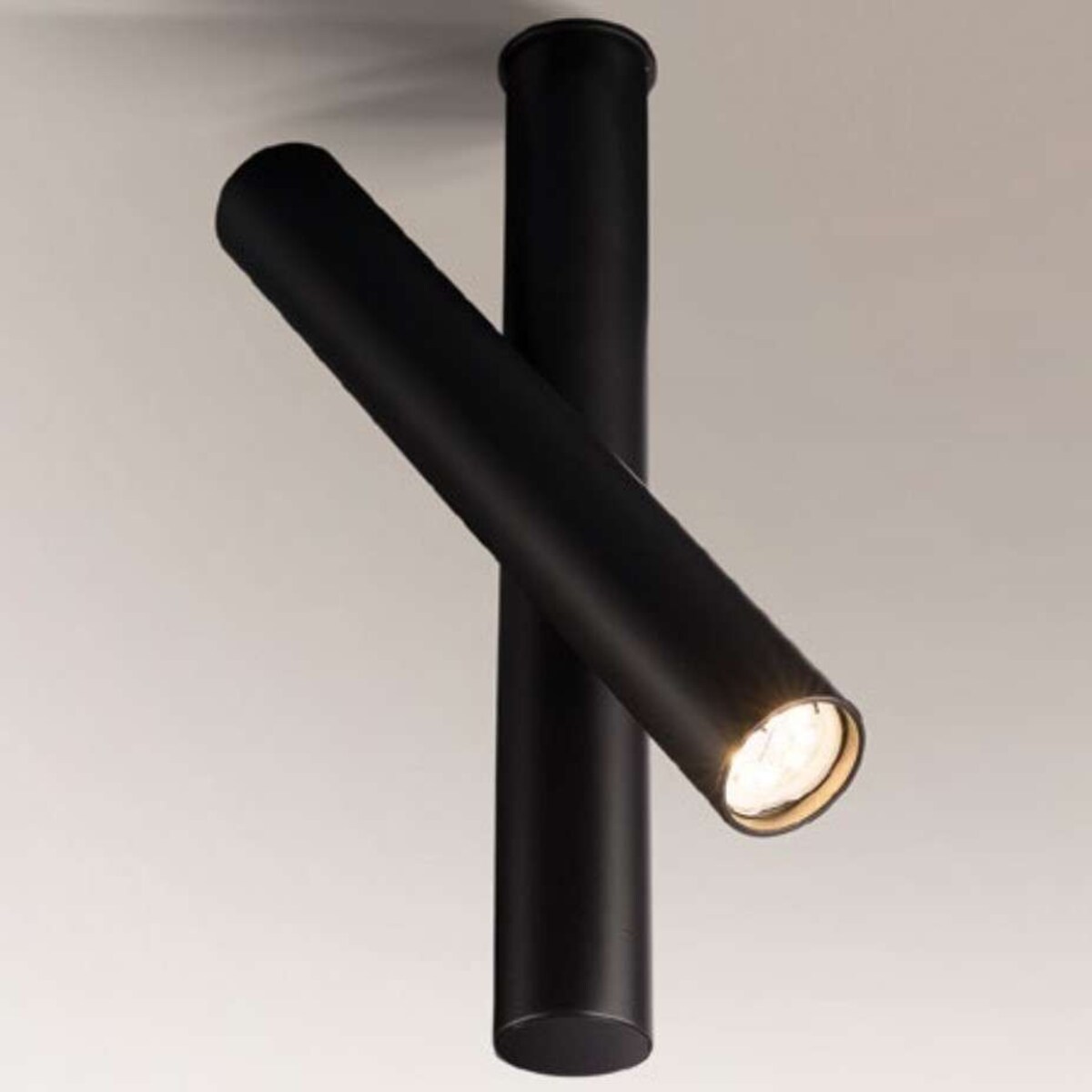 Downlight LAMPA sufitowa YABU 2243 Shilo metalowa OPRAWA tuby czarne