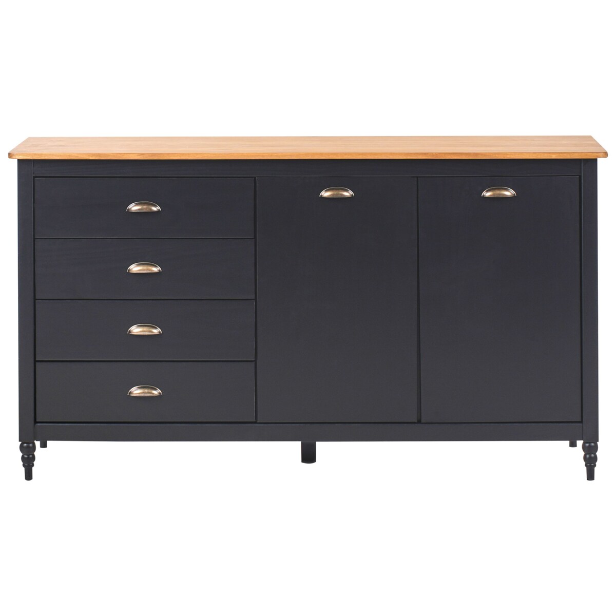 Szafka dwudrzwiowa czarna SHILLINGTON