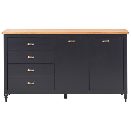 Szafka dwudrzwiowa czarna SHILLINGTON