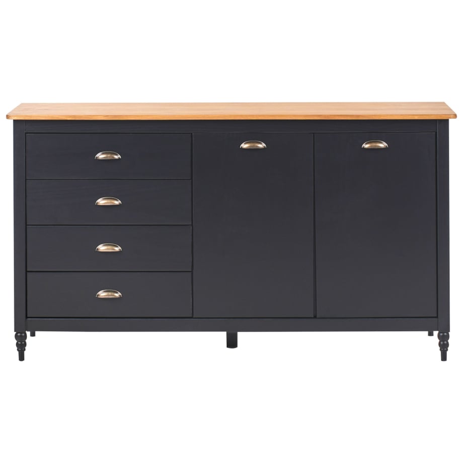 Szafka dwudrzwiowa czarna SHILLINGTON