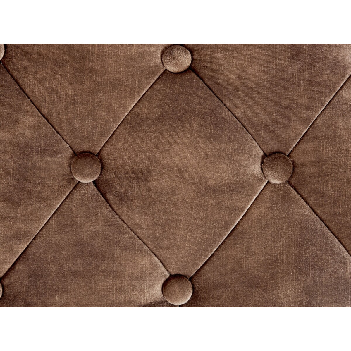 Ławka welurowa brązowa ROSEVILLE