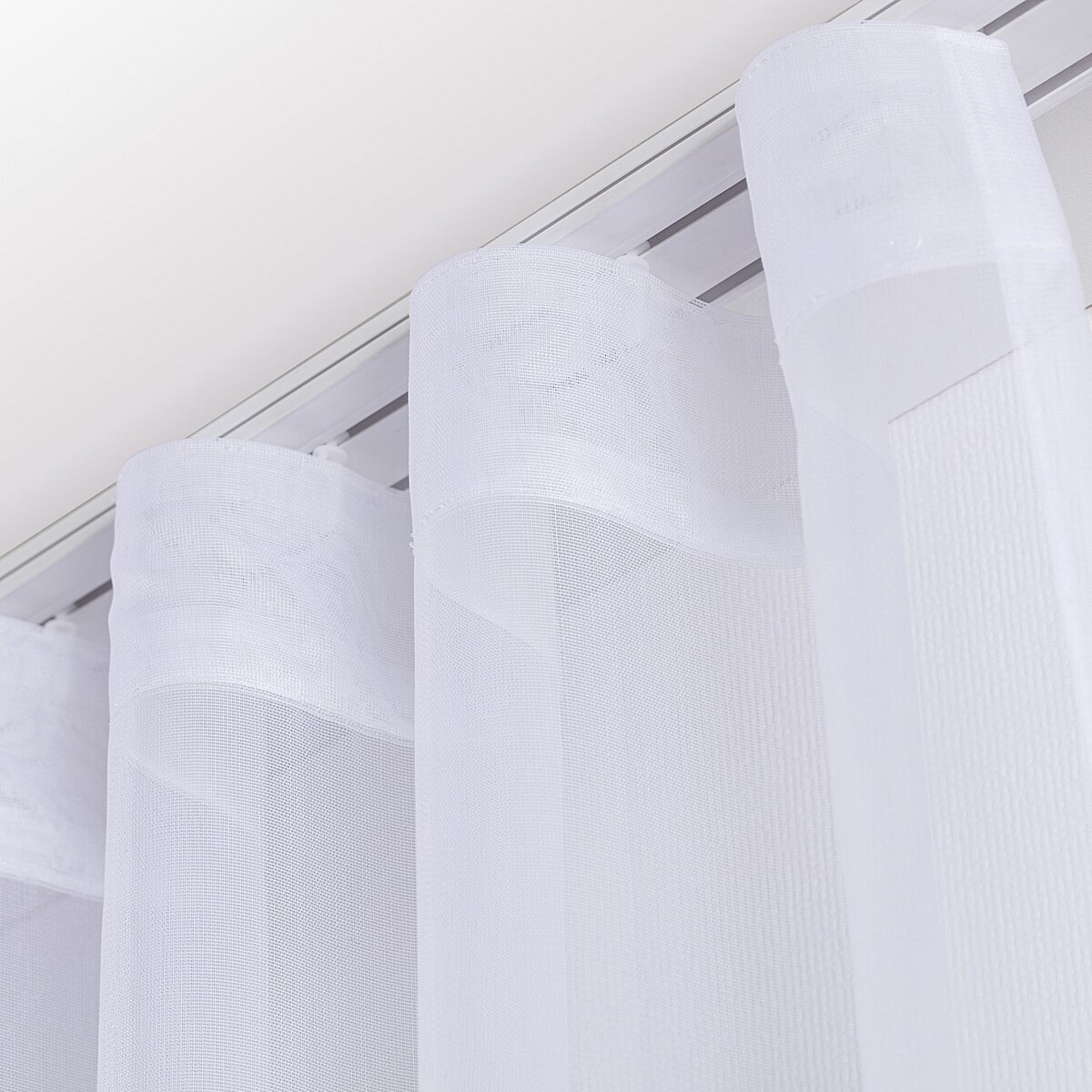 Firana na taśmie wave 300x245 biały w dmuchawce