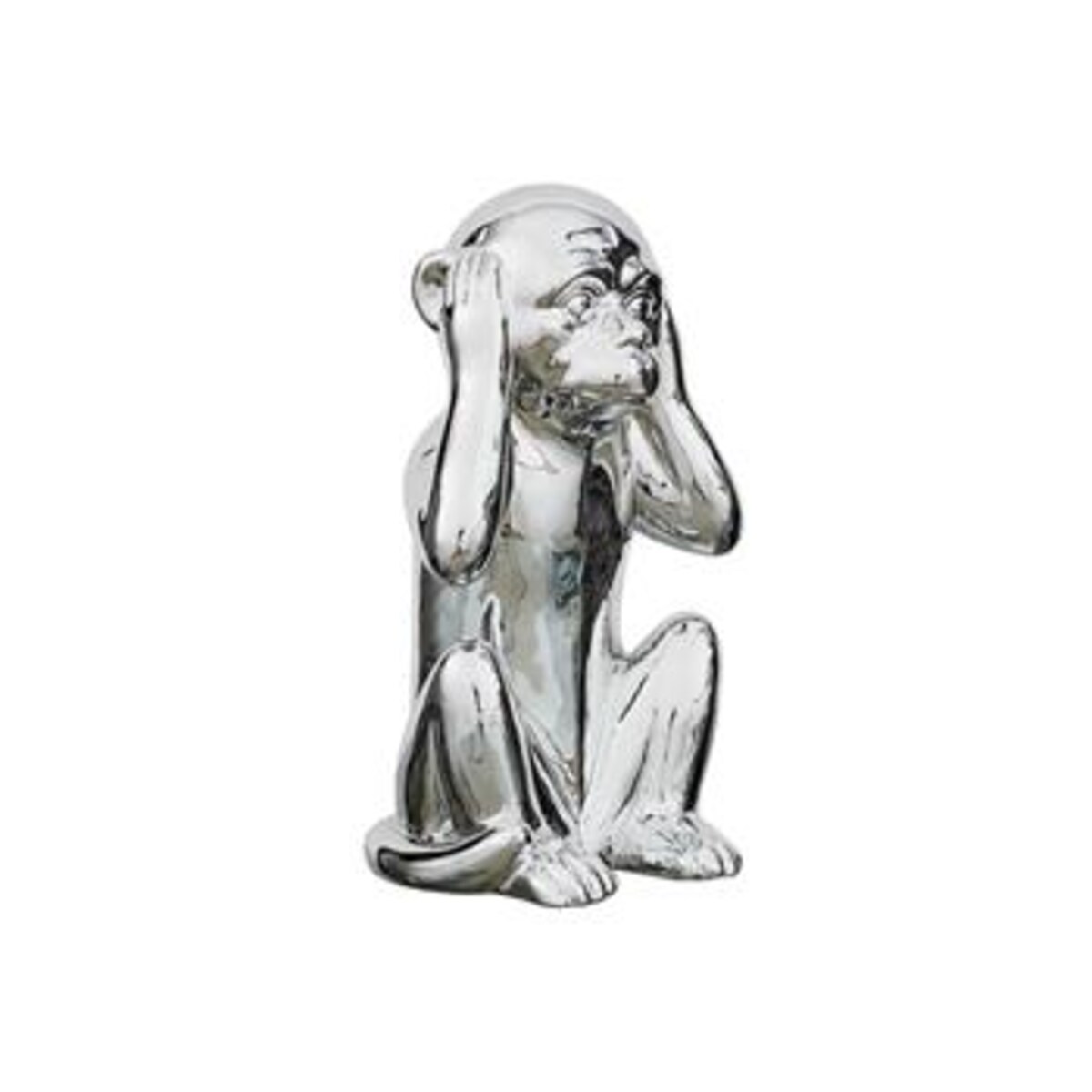Figurka Monkey srebrna L