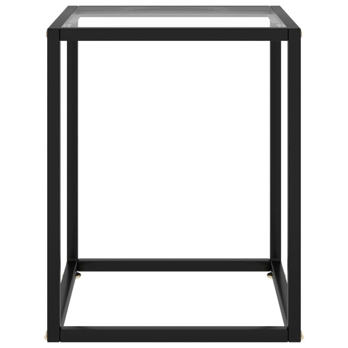 vidaXL Stolik kawowy, czarny, szkło hartowane, 40x40x50 cm