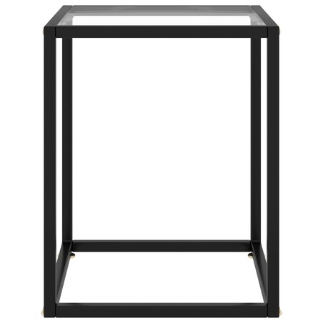 vidaXL Stolik kawowy, czarny, szkło hartowane, 40x40x50 cm