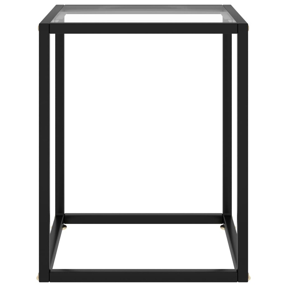 vidaXL Stolik kawowy, czarny, szkło hartowane, 40x40x50 cm