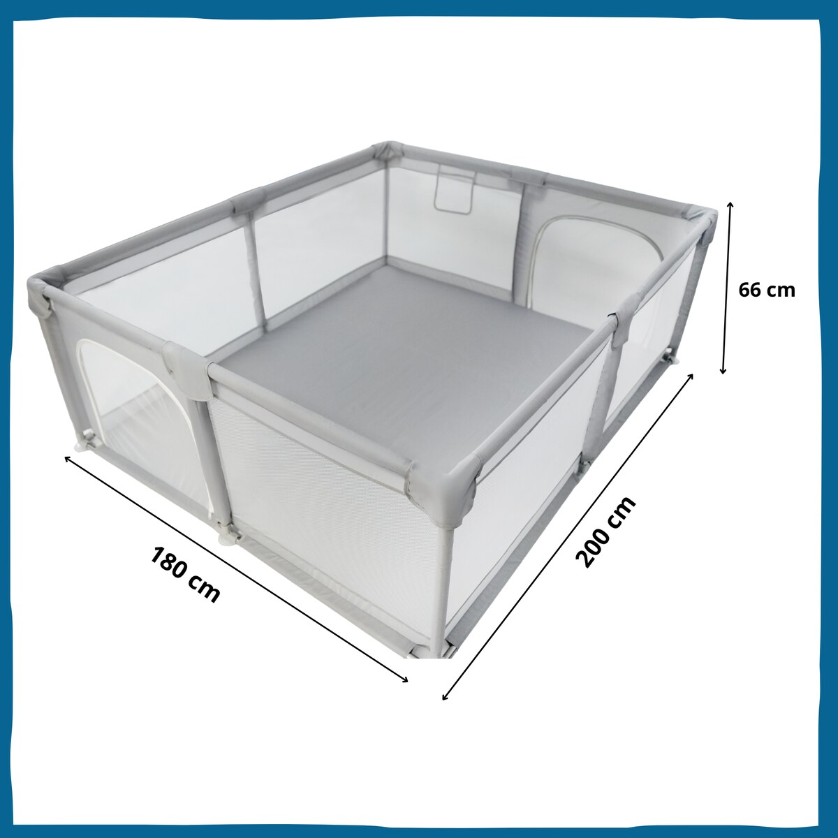 Kojec dla dziecka 180x200 cm suchy basen mata dwustronna piłki torba