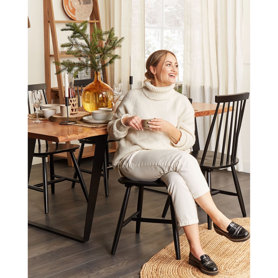 Zestaw 2 świeczników żelazny czarny BUNYU