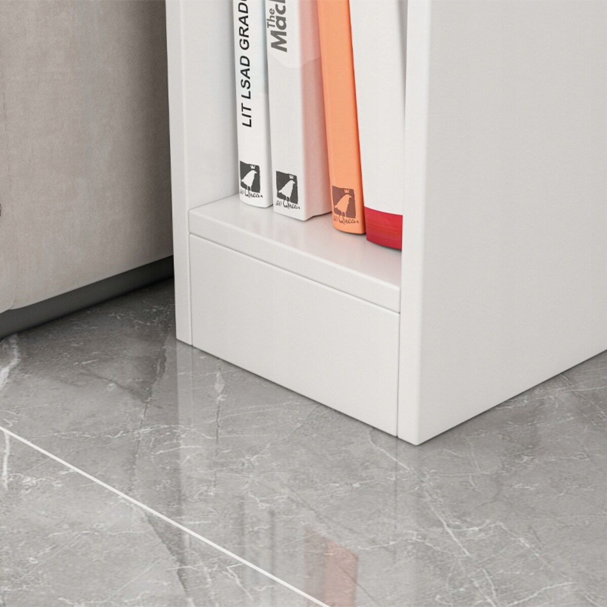 Szafka nocna wąska z szufladą stolik z półką nowoczesny loft sypialni 60 cm