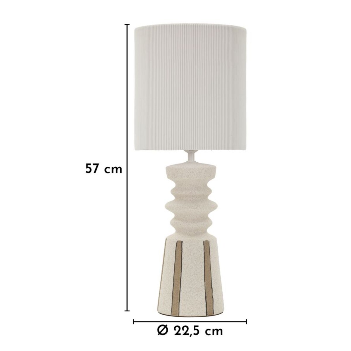 Lampa stołowa Tribal, kolor wielokolorowy, ceramika, żelazo i tkanina, 22,5 x 22,5 x 57 cm, 1 x E27, max. 40 W, styl nowoczesny, Mauro Ferretti