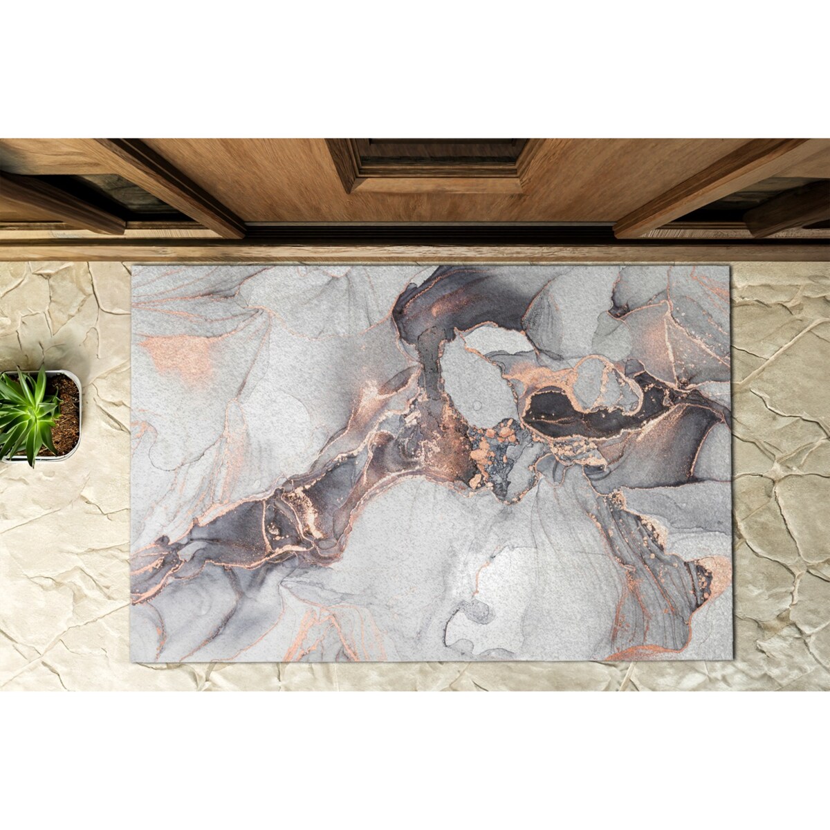 Wycieraczka zewnętrzna XXL Jasny marmur 150x100cm