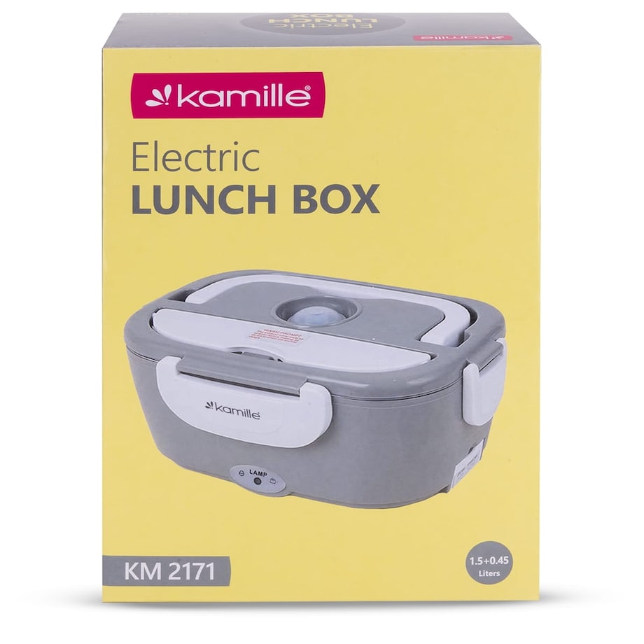 Elektryczny lunch box podgrzewany termos pojemnik na obiad 1.5L KAMILLE