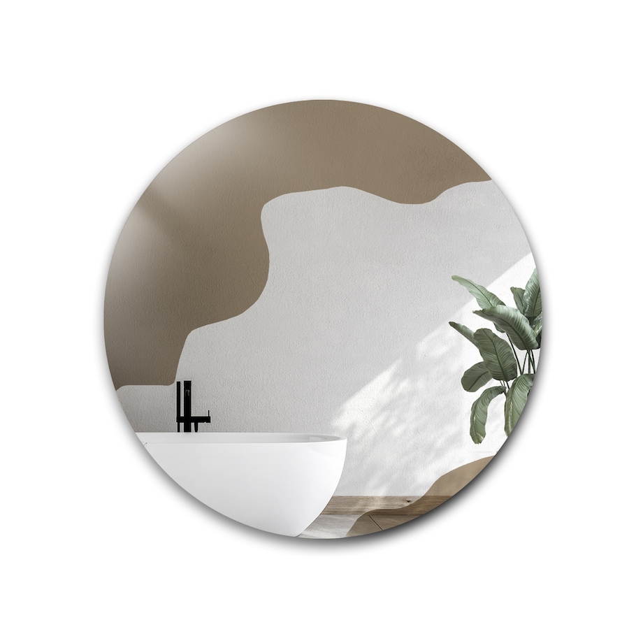 Lustro okrągłe ASTRALIS srebrno brązowe fi 100