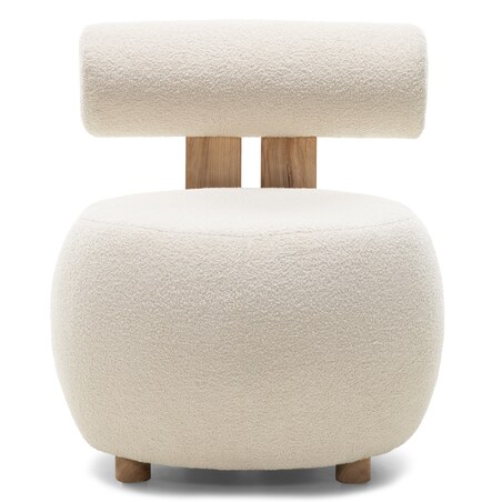 Fotel tapicerowany HANNI jasnobeżowy 70x63x71 cm