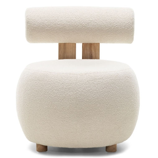 Fotel tapicerowany HANNI jasnobeżowy 70x63x71 cm