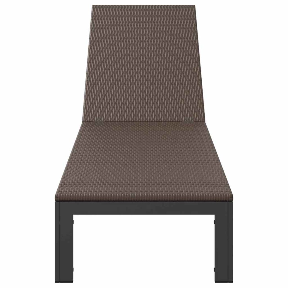 vidaXL Leżak 1-osoba Brązowy 60 x 200 x 27cm polirattan