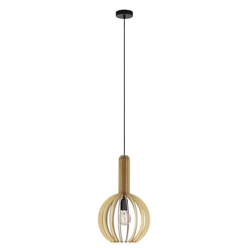 Lampa Wisząca Velasco Klon Eglo Drewniana E27 31 Cm