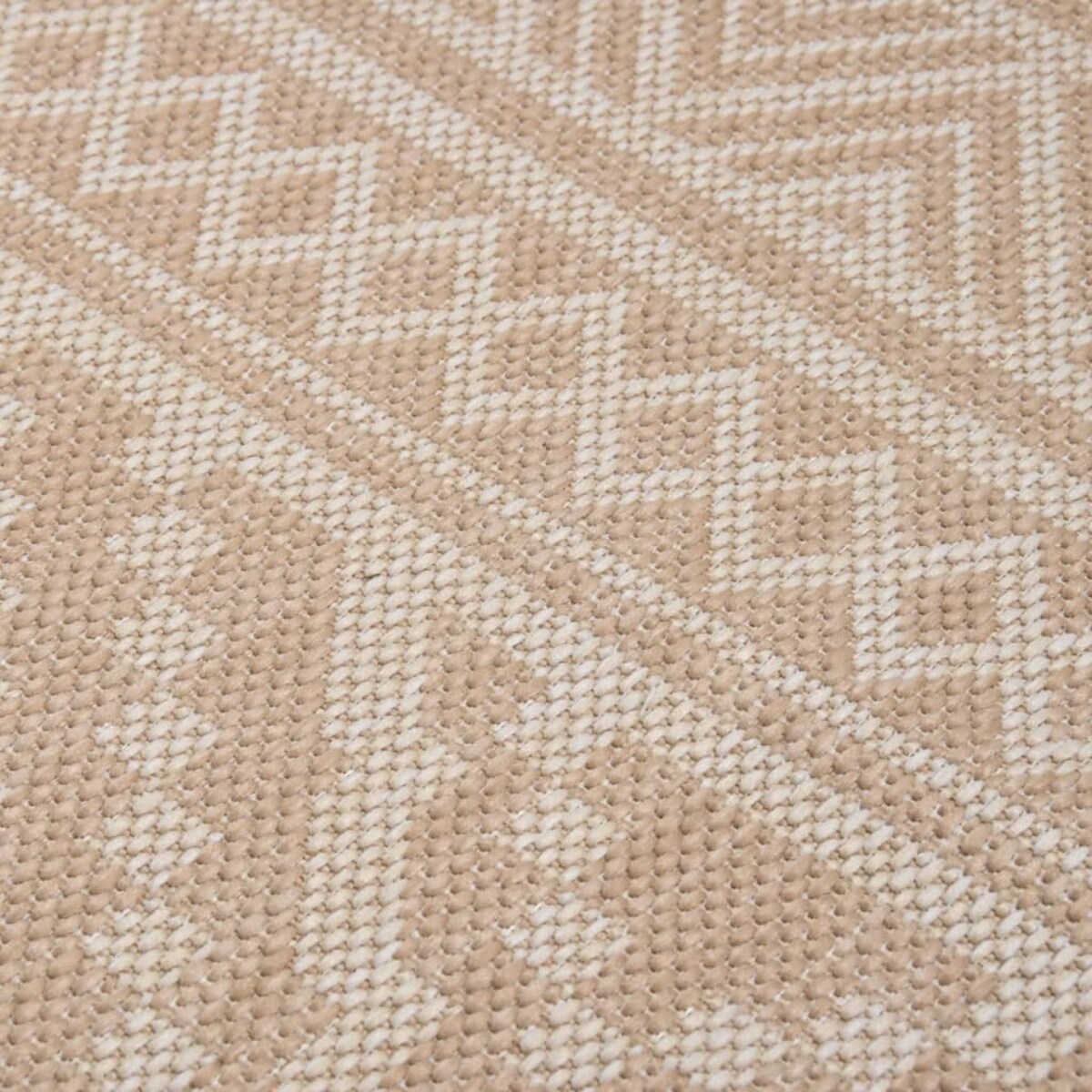 vidaXL Dywan zewnętrzny o płaskim splocie, 120x170 cm, brązowe pasy